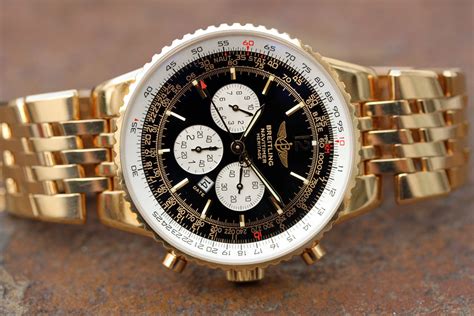 breitling solid gold bracelet